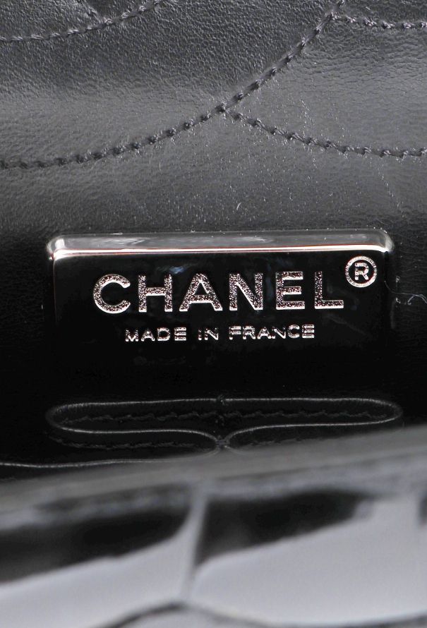 Chanel Black Alligator 2.55 Jumbo Flap Bag - 12