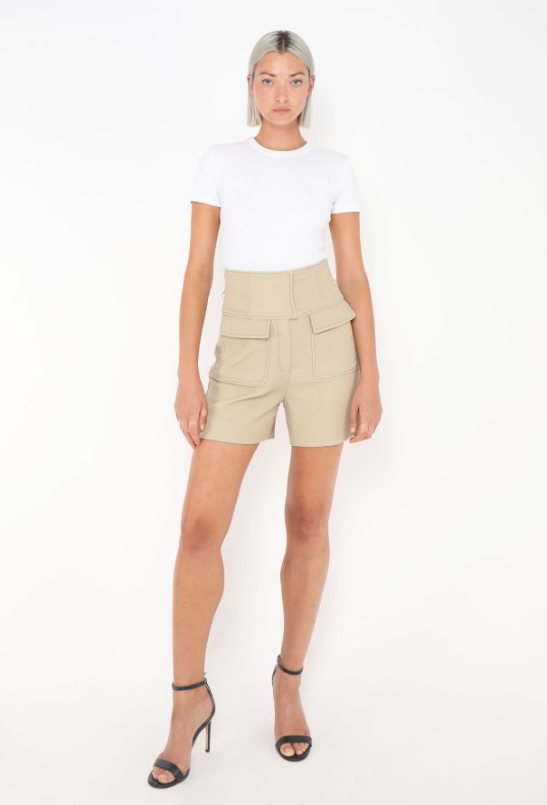 Valentino 2020 High-Waisted Safari Shorts - 1