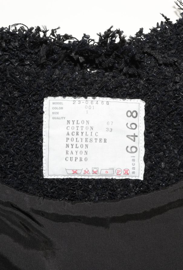 Sacai 2020 Frayed Tweed Ensemble - 8