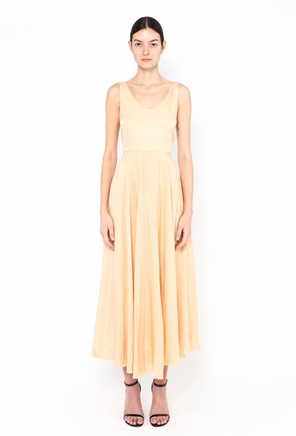 The Row Charmeuse Scoop-Neck Dress - 1