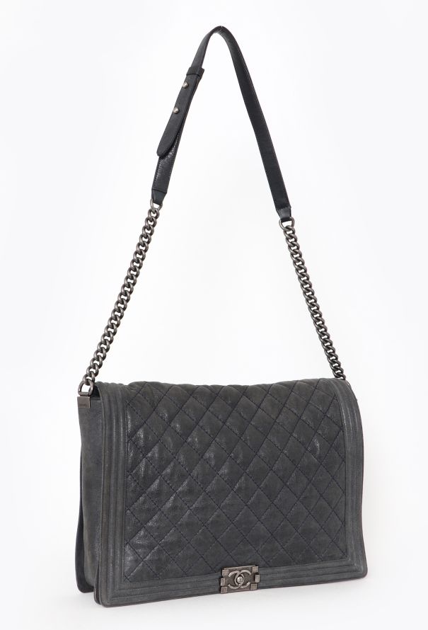 Chanel Navy Maxi Boy Bag - 2