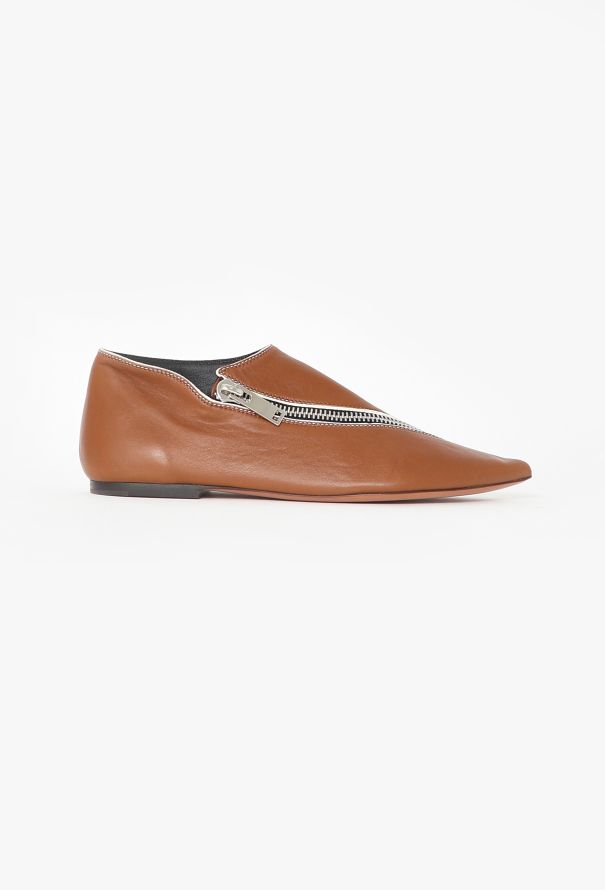 Céline Pre-Fall 2017 Leather Zip Flats - 1