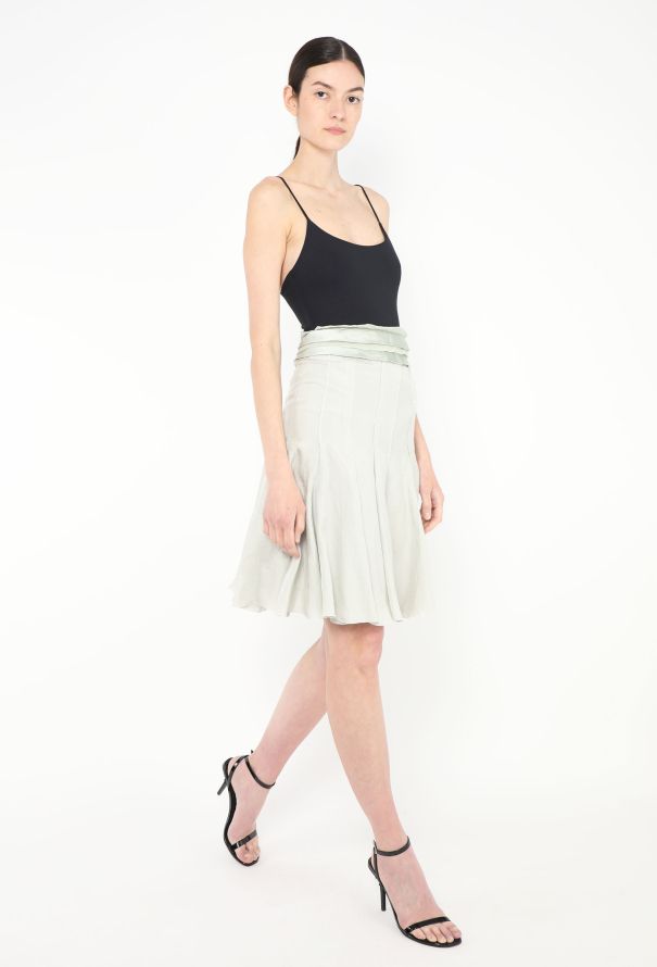 Chloé F/W 2004 Jacquard Dotted Silk Skirt - 3