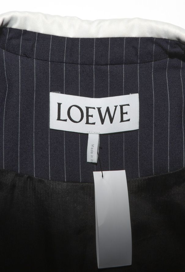 Loewe F/W 2019 Pinstripe Asymmetrical Blazer - 6
