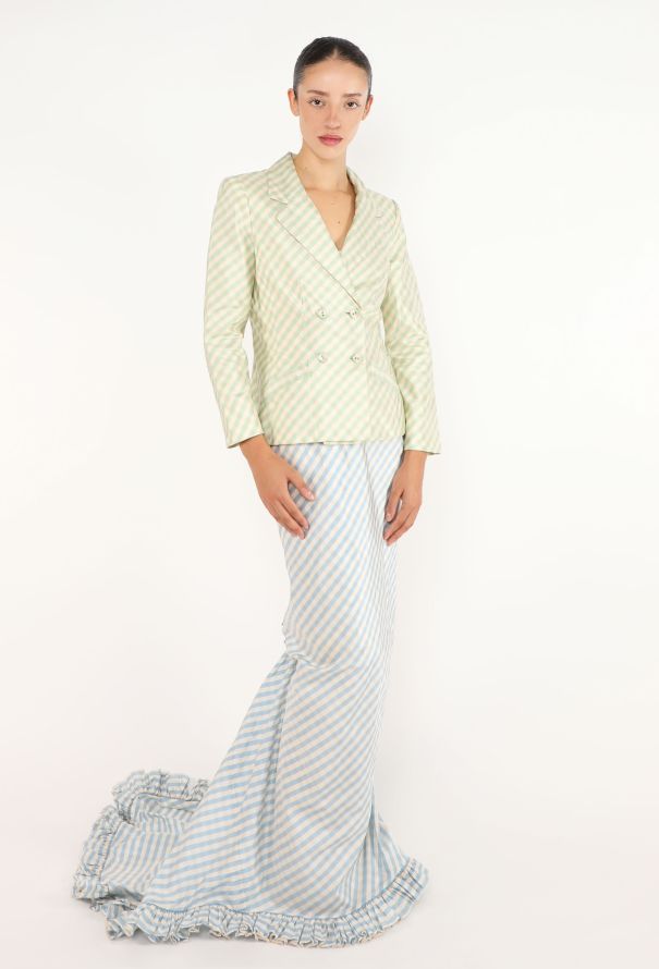 Oscar De La Renta Fluted Taffeta Skirt Ensemble, 2001 - 1