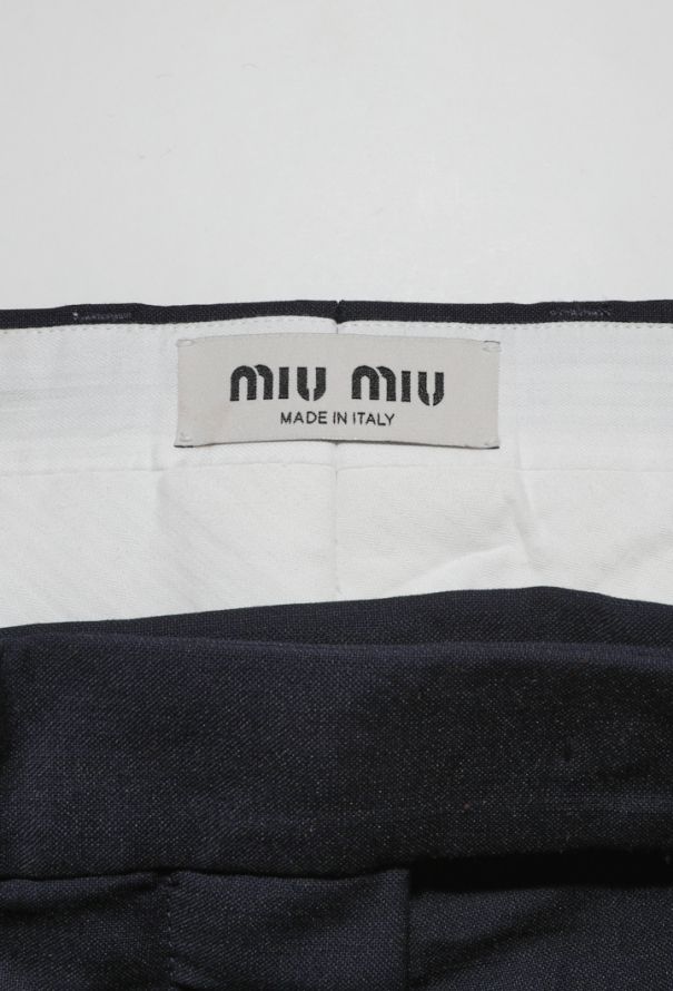 Miu Miu Mohair Logo Trousers, S/S 2026 - 9