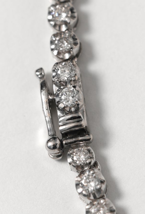 Vintage Fine Jewelry 18k White Gold & 7.5 Carats Diamond Necklace - 4 Vintage Fine Jewelry 18k White Gold & 7.5 Carats Diamond Necklace - 4