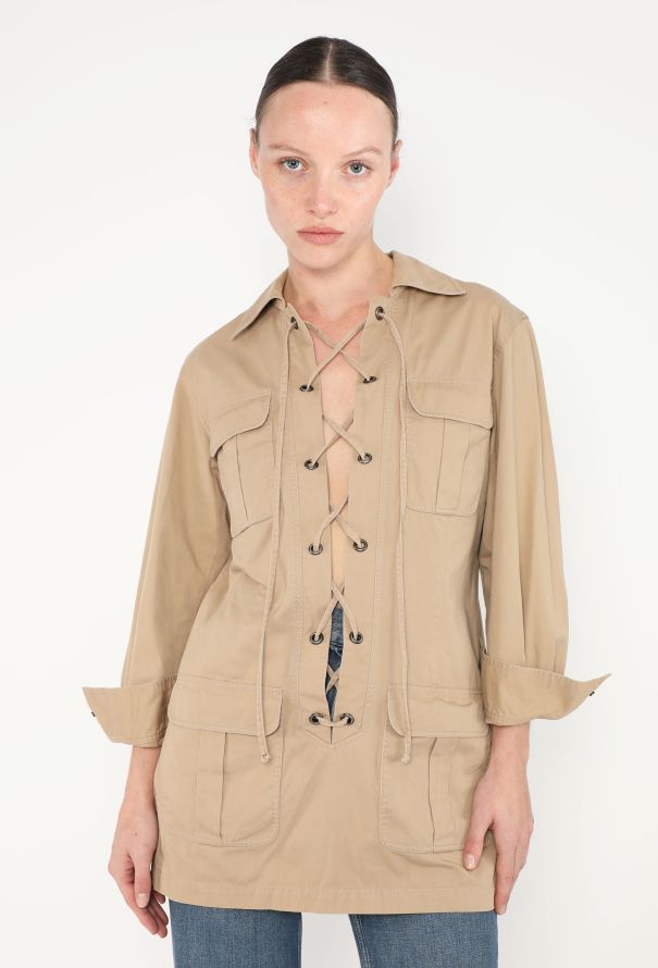 Saint Laurent COLLECTOR 1969 Saharan Lace-Up Tunic - 1