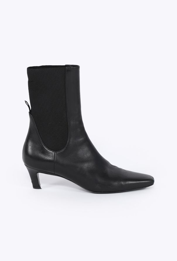 Toteme 2023 Mid-Heel Leather Boots - 1