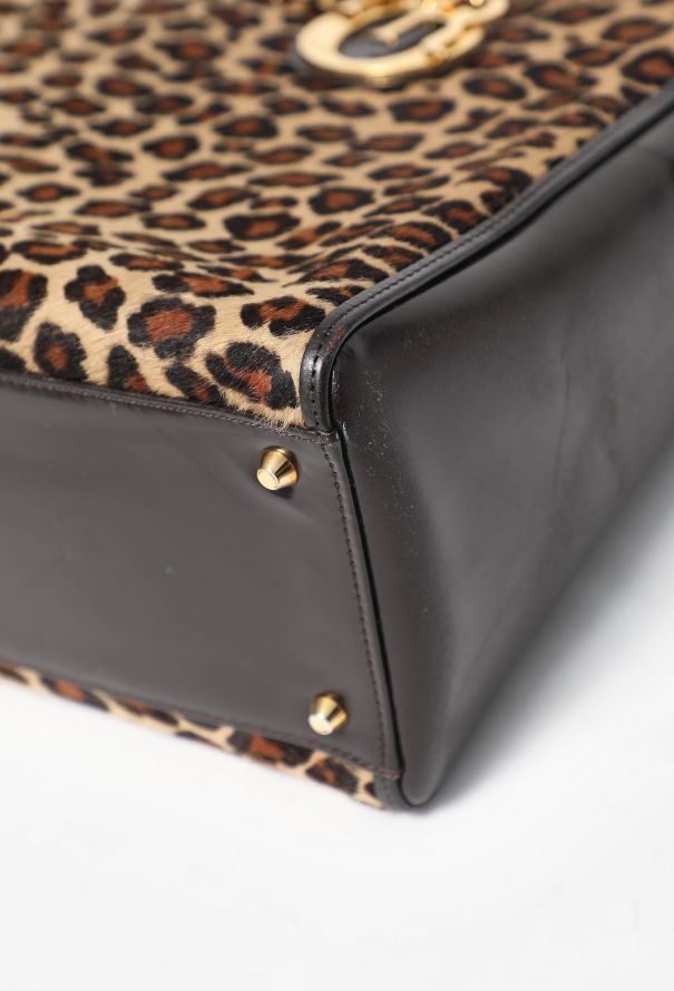 Dior '90s Leopard Large Lady Dior Bag - 8