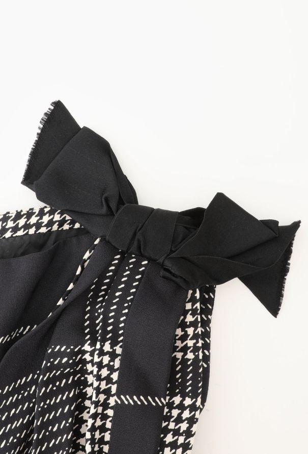 Pierre Cardin Silk Houndstooth Dress - 10 Pierre Cardin Silk Houndstooth Dress - 10