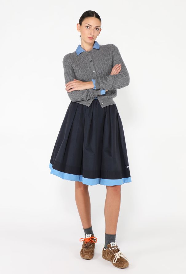 Miu Miu Pleated Poplin Skirt, F/W 2024 - 1