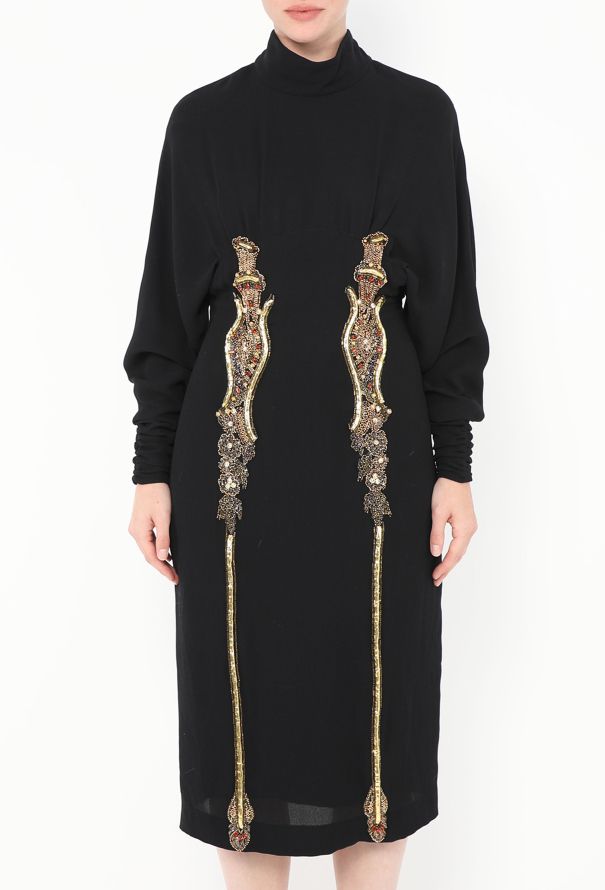 COLLECTOR Karl Lagerfeld F/W 1985 Embellished Dress - 4