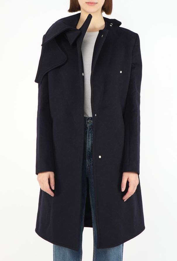 Loewe 2023 Naval Collar Wool Coat - 4