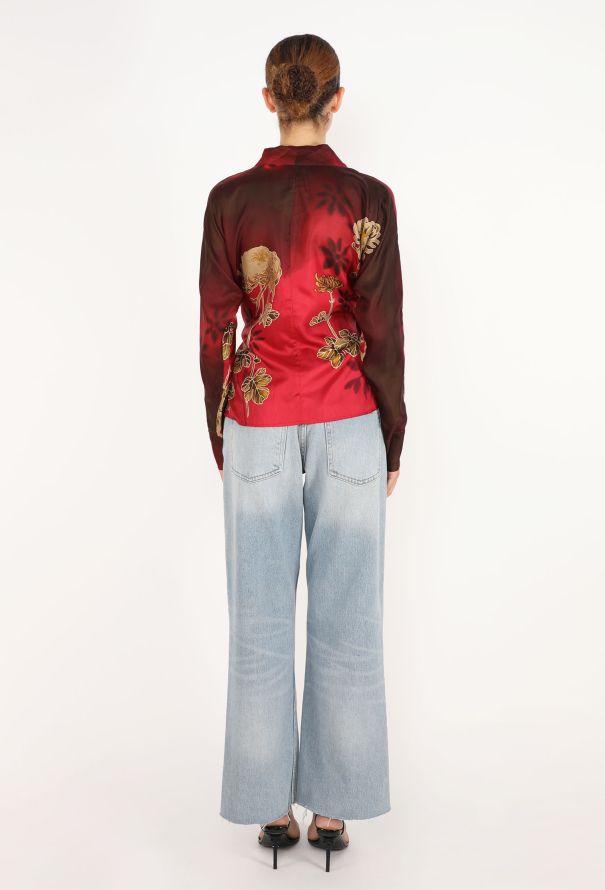 Gucci Graphic Print Silk Top, S/S 2001 - 4