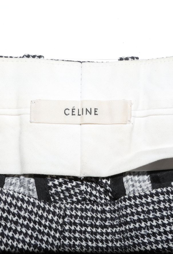 Céline Silk Houndstooth Trousers - 5 Céline Silk Houndstooth Trousers - 5