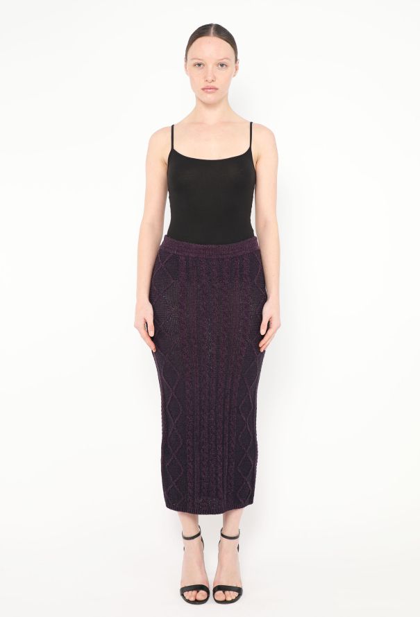 Gianni Versace F/W 1993 Cable-Knit Chenille Ensemble - 5 Gianni Versace F/W 1993 Cable-Knit Chenille Ensemble - 5