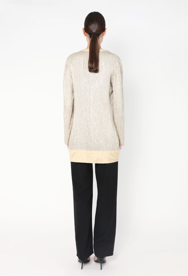 Balenciaga Sequin Embellished Silk Cardigan - 4