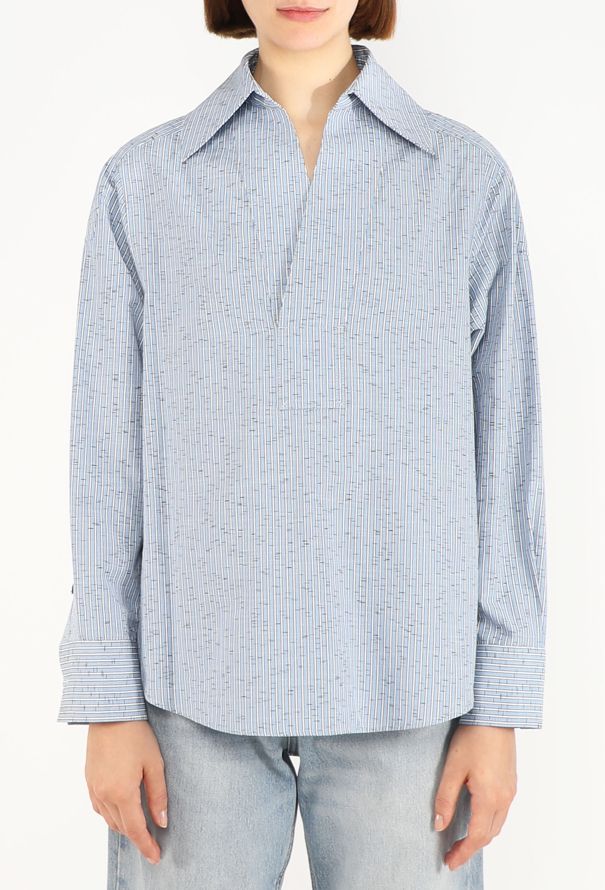 Bottega Veneta Pinstripe Cotton Tunic, S/S 2025 - 1