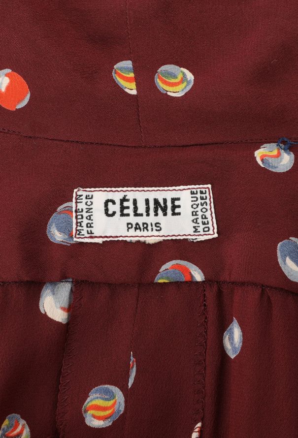 Céline 80s Marble Print Lavallière Dress - 7 Céline 80s Marble Print Lavallière Dress - 7