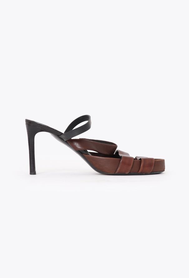 Helmut Lang Strappy Ombré Leather Sandals - 1