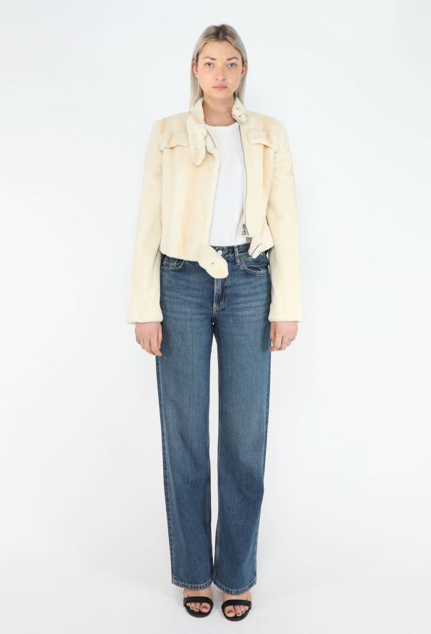 Valentino Early 2000s Belted Mink Fur Jacket - 2