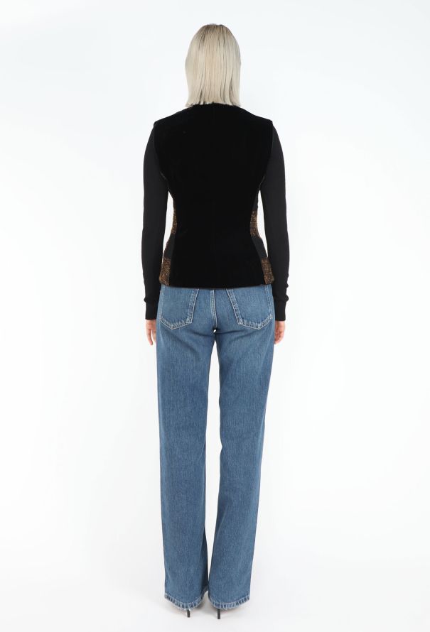 Odicini '90s Plaid Velvet Vest - 4