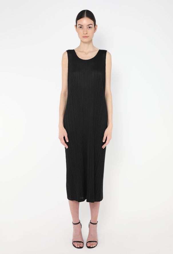 【THE MOZZ】[Premium] Issey Pleated Collar Robe Long OP Pleats Please Cape Maxi Dress - Issey Miyake | ReSee
