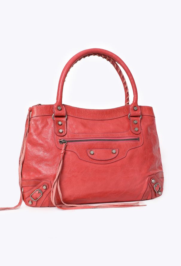 Balenciaga Red Classic City Shoulder Bag - 3