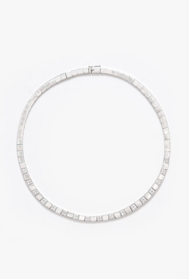 Modern Fine Jewelry 18K White Gold & Diamond Chocker - 1