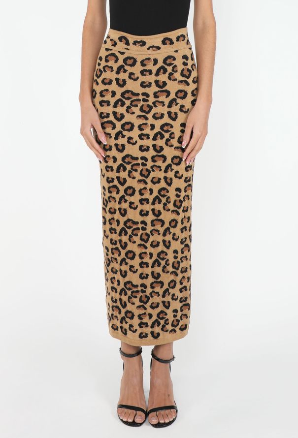 Alaïa ICONIC F/W 1991 Leopard Knit Skirt - 3