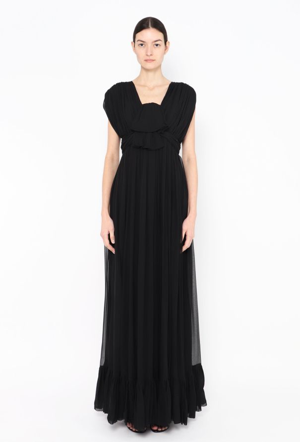 Balenciaga Edition Ruched Silk Chiffon Gown - 3 Balenciaga Edition Ruched Silk Chiffon Gown - 3