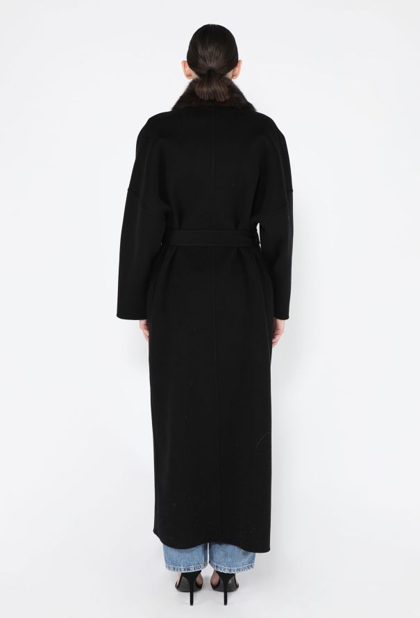Loro Piana Baby Cashmere & Russian Sable Double-Face Belted Coat - 6