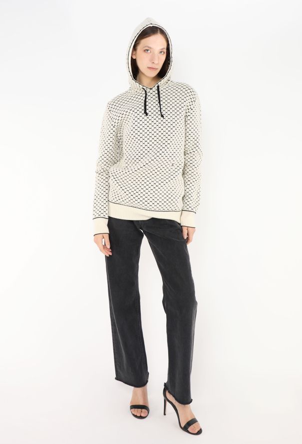 Céline Lattice Knit Triomphe Hoodie - 3