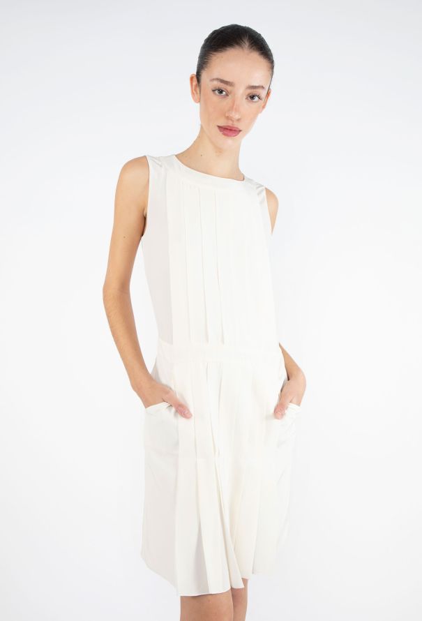 Chanel Spring 2009 Pleated Silk Dress - 5