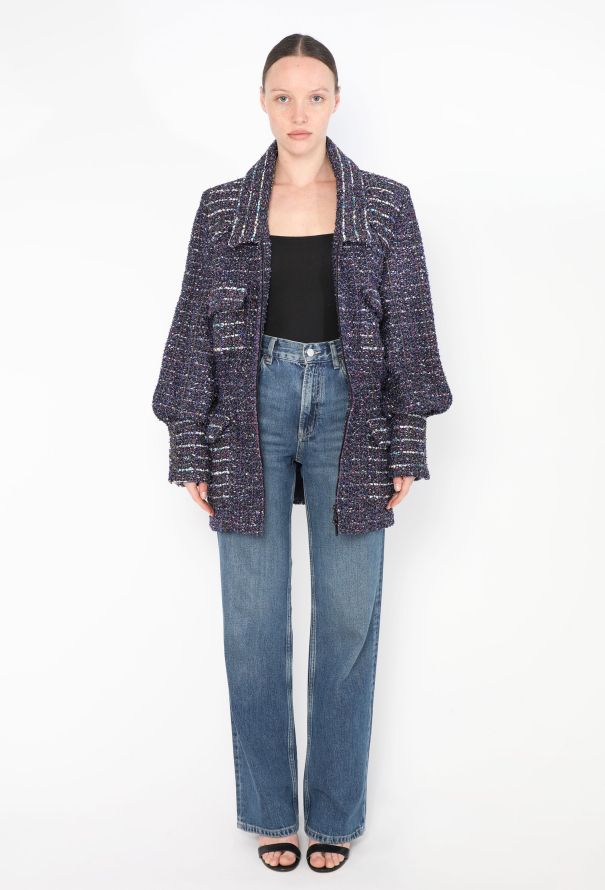 Chanel STUNNING F/W 2018 Iridescent Tweed Jacket - 4