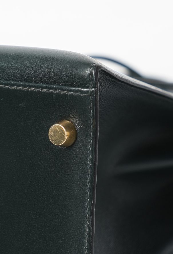 Hermès Vintage Vert Foncé Box Kelly Sellier 32 - 9