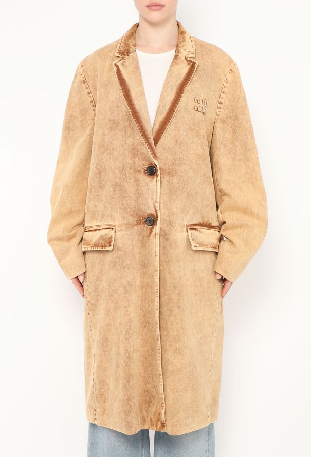 Miu Miu S/S 2023 Denim Emblem Coat - 4