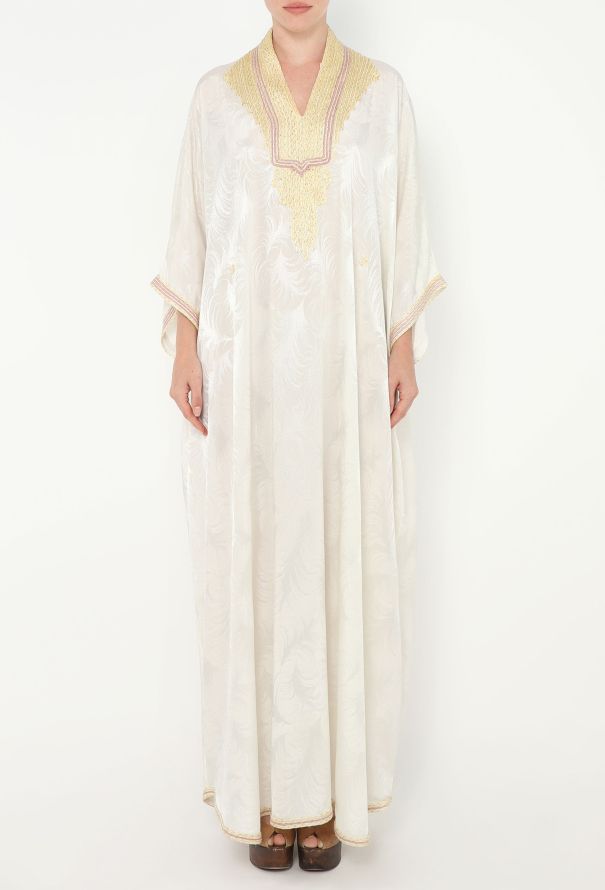 World Treasures Authentic Embroidered Jacquard Kaftan - 2