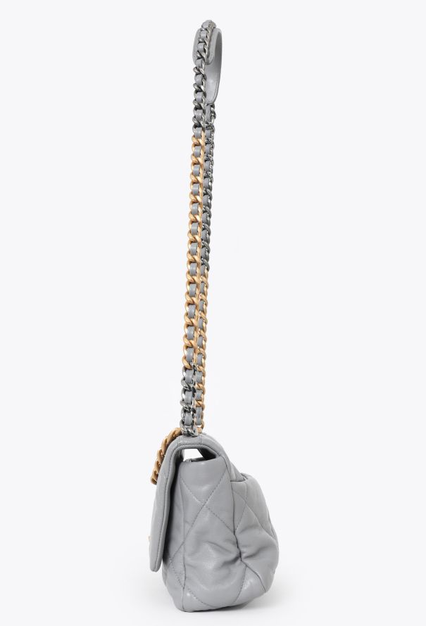 Chanel Grey 19 Medium Flap Bag - 5
