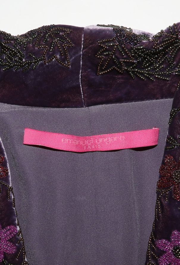 Emanuel Ungaro Beaded Velvet Blazer, Early 2000s - 7