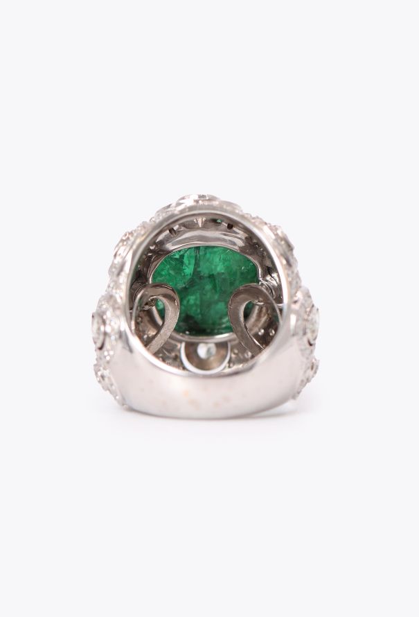 Repossi Bespoke 18k White Gold, Ruby & Emerald Feline Ring - 7 Repossi Bespoke 18k White Gold, Ruby & Emerald Feline Ring - 7