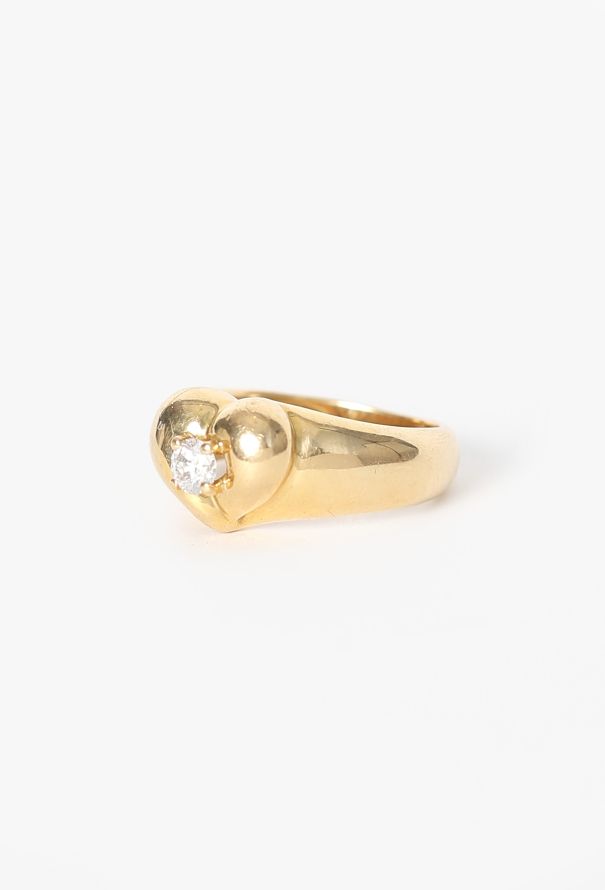Van Cleef & Arpels 18K Yellow Gold & Diamond Heart Ring - 3