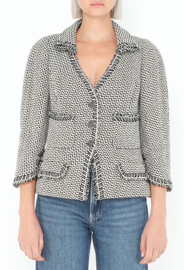 Chanel Haute Couture 2008 Chevron Tweed Jacket - 2 Chanel Haute Couture 2008 Chevron Tweed Jacket - 2