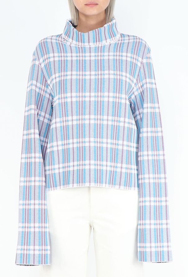 Céline F/W 2013 Tartan Turtleneck Top - 3