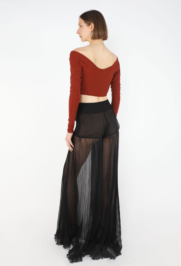 Dolce & Gabbana Flared Silk Palazzo Pants, 1990s - 5