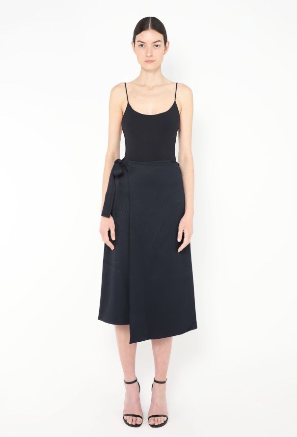 Céline Belted Asymmetrical Wrap Skirt - 1