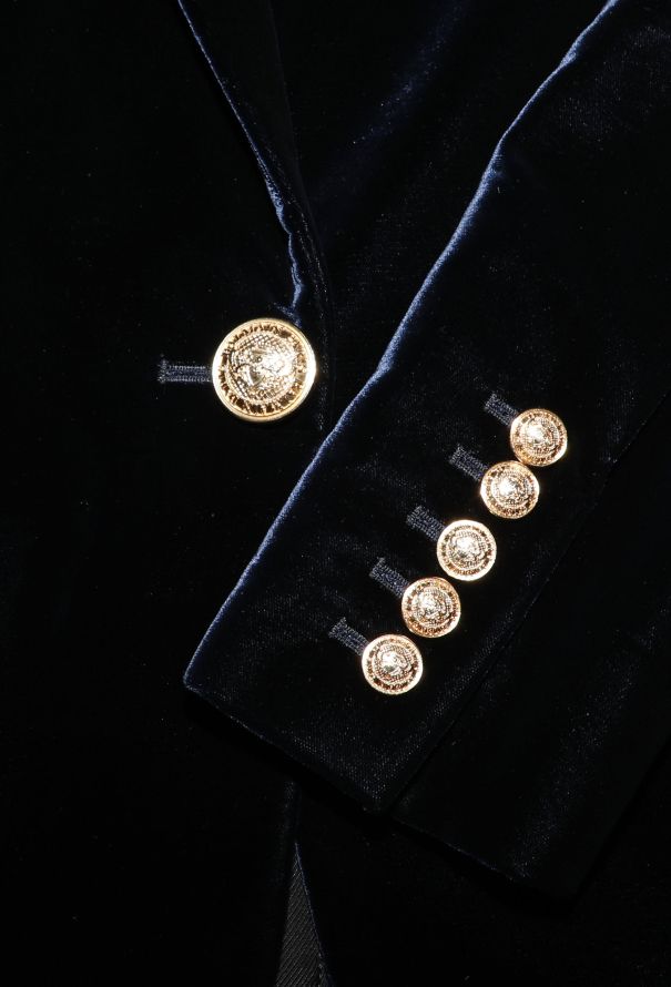 Balmain Midnight Velvet Tailored Blazer - 8