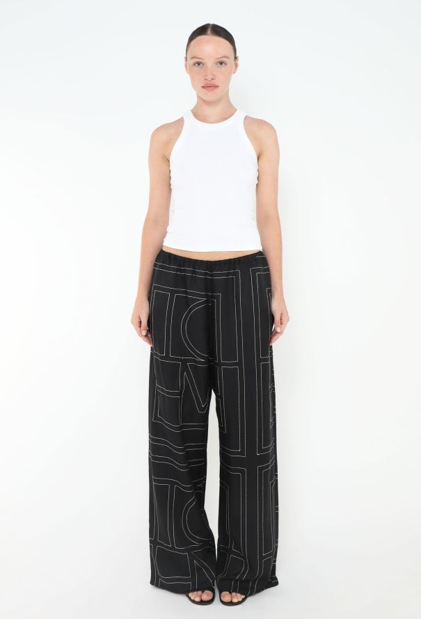 Toteme 2023 Monogram Silk Pajama Set - 2 Toteme 2023 Monogram Silk Pajama Set - 2