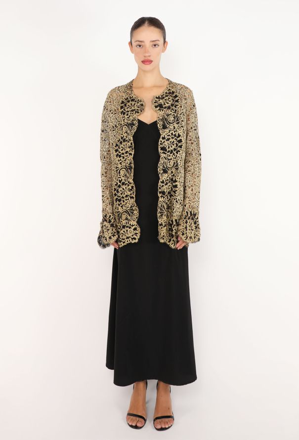 Valentino Vintage Metallic Lace Ensemble - 5